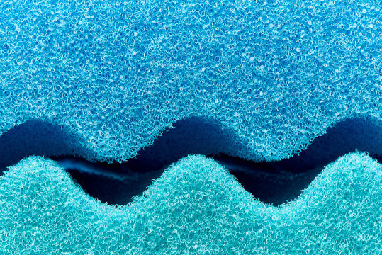 The texture surface of the abrasive synthetic fiber.