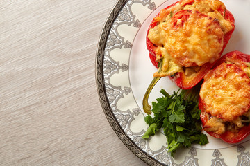 Stuffed Peppers on a Plate