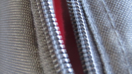 closeup of zipper