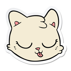 sticker of a cartoon cat face