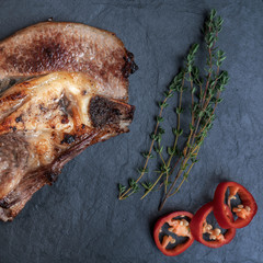 Breast of beef on the bone.