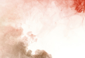 Colorful smoke in white background