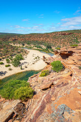 Fototapeta na wymiar hiking natures window loop trail, kalbarri national park, western australia 90