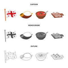 Vector design of culture and sightseeing sign. Set of culture and originality stock vector illustration.