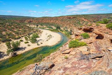 hiking natures window loop trail, kalbarri national park, western australia 97