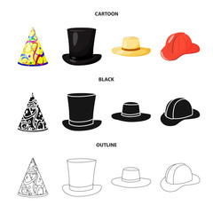 Vector design of clothing and cap sign. Collection of clothing and beret vector icon for stock.