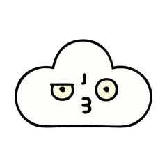 comic book style cartoon white cloud