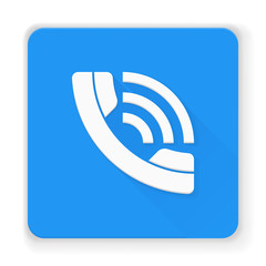 Contact Call Phone button Material Dsign style illustration