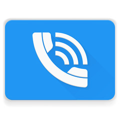 Contact Call Phone button Material Dsign style illustration