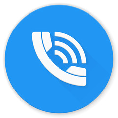 Contact Call Phone button Material Dsign style illustration