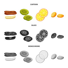 Isolated object of food  and raw  icon. Set of food  and nature   vector icon for stock.