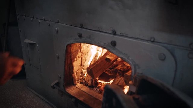 Coffee Roasting Process - Probat coffee roasting machine furnace.