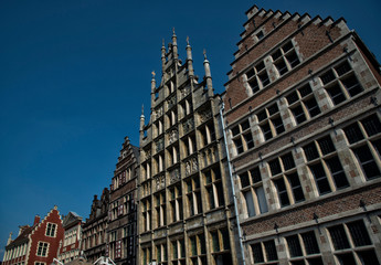 Fototapeta na wymiar Constructions flamandes traditionnelles à Gand, Belgique