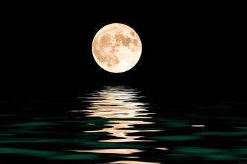 Obrazy na Szkle  księżyc nad wodą