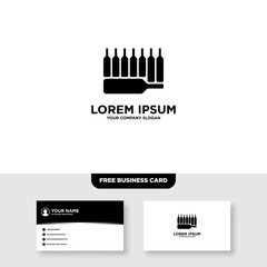 Bar And Night Club Logo, Free Business Card - Vector