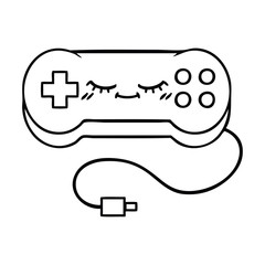 line drawing cartoon game controller