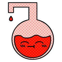 comic book style cartoon science experiment