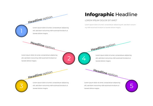 Infographic with 5 Circles