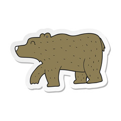 sticker of a cartoon bear