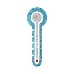 retro illustration style cartoon glass thermometer