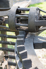 Rusty antique agricultural tools