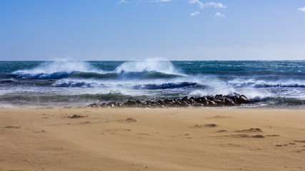 Windy day on the beach