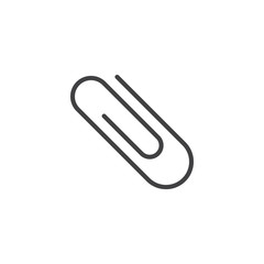 Attachment, paperclip line icon. linear style sign for mobile concept and web design. Paper attach clip outline vector icon. Symbol, logo illustration. Pixel perfect vector graphics