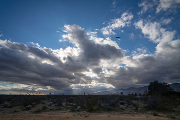 Fototapeta na wymiar clouds over the desert