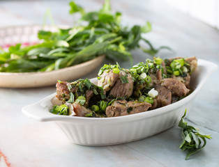 Lamb stew, chakapuli
