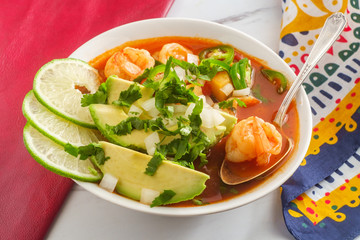 Spicy Mexican Shrimp Soup