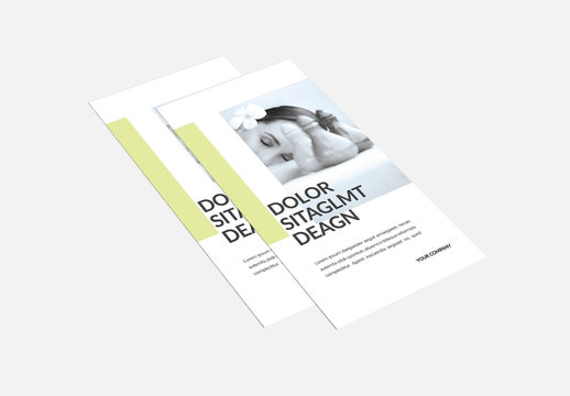 Spa-Themed Brochure Layout With Green Accents