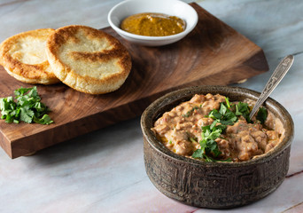 beans with cron bread