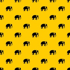 Elephant pattern seamless vector repeat geometric yellow for any design