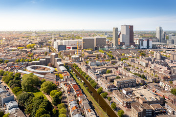 Fototapeta na wymiar Den Haag Panorama von oben, Sitz der niederländischen Regierung