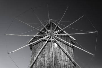 The old mill and the blue sky