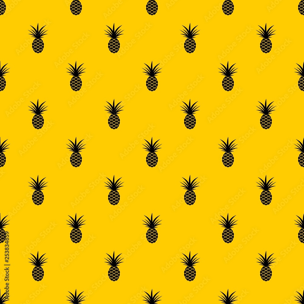 Poster pineapple pattern seamless vector repeat geometric yellow for any design