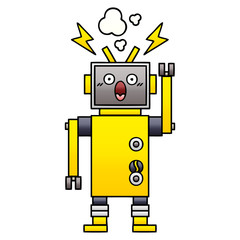 gradient shaded cartoon robot