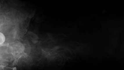 Texture of smoke on black background. Isolated smoke, texture of smoke, abstract powder, water spray on black background.