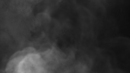 Texture of smoke on black background. Isolated smoke, texture of smoke, abstract powder, water spray on black background.
