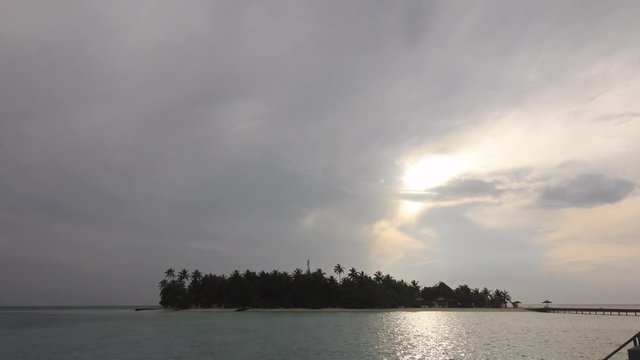 Timelapse of the sun rising over a Maldives Island
