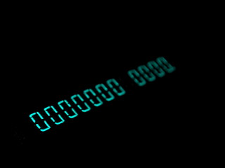 Old numeric display. Glowing numbers. A lot of nines. A lot of bright nines.