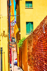 Narrow side street in Burano