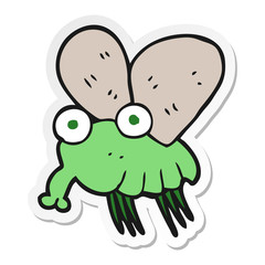 sticker of a cartoon fly