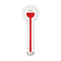retro illustration style cartoon glass thermometer
