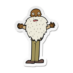 sticker of a cartoon bearded old man