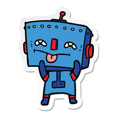 sticker of a cartoon robot