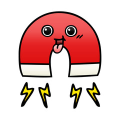 gradient shaded cartoon magnet