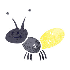 quirky retro illustration style cartoon light bug