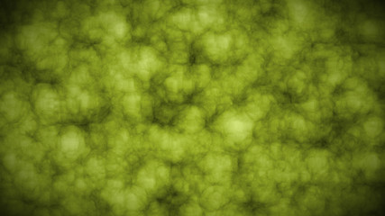 Fototapeta na wymiar Abstract 2D art animation pieces of hues of green. 2D animation green tone grunge texture abstract background. Green abstract wave, rippled water & cloud texture background. Fantasy & dreamy forms.