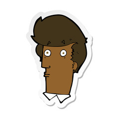 sticker of a cartoon surprised expression